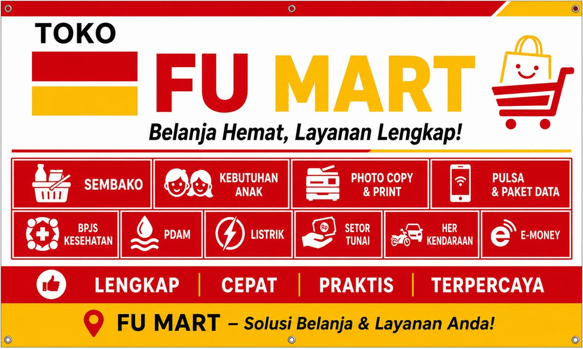 Tampak depan toko FU MART