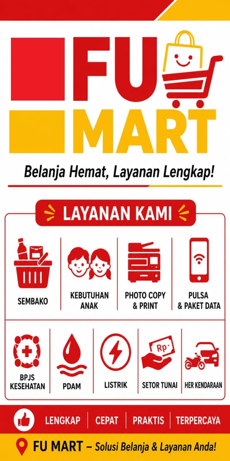 Rak produk FU MART